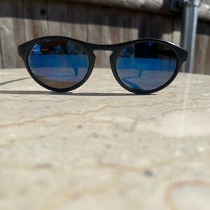 Reebok Black Frame Sunglasses with Blue Mirror Lenses